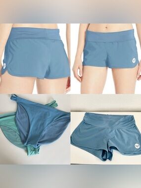 Roxy Endless Summer Board Shorts and Set of 2 bikini bottoms blue, 1 light green
